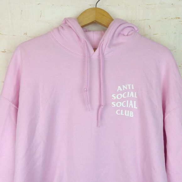 Anti Social Social Club ASSC Hoodie Men XL Pink Know You Better Sweatshirt USA - Picture 3 of 13